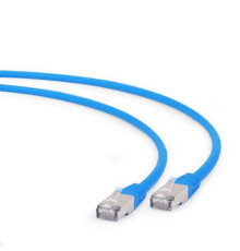 Патч-корд S/FTP Cablexpert (PP6A-LSZHCU-B-1.5M) cat.6a, литий, 50u штекер із засувкою, 1.5м, синій