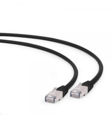 Патч-корд S/FTP Cablexpert (PP6A-LSZHCU-BK-0.25M) cat.6a, литий, 50u штекер із засувкою, 0.25м, чорний