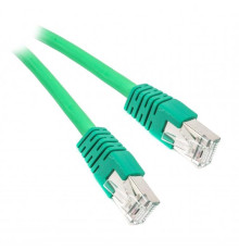 Патч-корд S/FTP Cablexpert (PP6A-LSZHCU-G-0.25M) cat.6a, литий, 50u штекер із засувкою, 0.25м, зелений