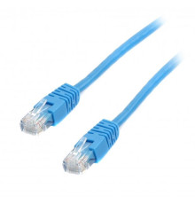 Патч-корд UTP Cablexpert (PP6U-5M/B) cat.6, літий, 50u штекер із засувкою, 5 м, синій