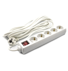 Фільтр живлення PowerPlant JY-1052/7 (PPSA08M70S5) 5 розеток, 7 м, білий, пакет