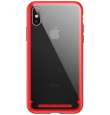Чохол-накладка Baseus See-through Glass для Apple iPhone X Red (WIAPIPHX-YS09)