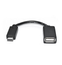 Кабель REAL-EL USB Type-C - USB V 2.0 (M/F), 0.1 м, чорний (EL123500030)