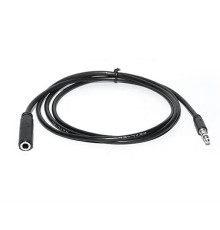 Аудіо-кабель REAL-EL Audio Pro 3.5 мм - 3.5 мм (M/F), 1 м, чорний (EL123500041)