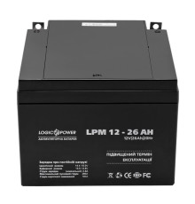 Акумуляторна батарея LogicPower LPM 12V 26AH (LPM 12 - 26 AH) AGM