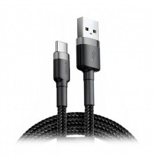 Кабель Baseus Cafule USB-USB-C, 1м Grey/Black (CATKLF-BG1)