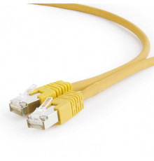Патч-корд S/FTP Cablexpert (PP6A-LSZHCU-Y-0.25M) литий, 50u штекер із клямкою, 0.25м, жовтий