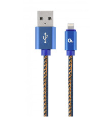 Кабель Cablexpert USB - Lightning (M/M), преміум, 2 м, синій (CC-USB2J-AMLM-2M-BL)