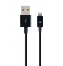 Кабель Cablexpert USB - Lightning (M/M), преміум, 2 м, чорний (CC-USB2P-AMLM-2M)