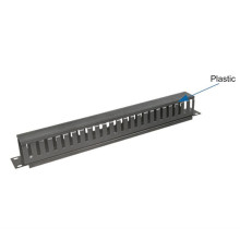Организатор кабеля EServer (WT-2049B) 1U 19" с крышкой, пластиковый
