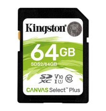 Карта пам`яті SDXC 64GB UHS-I Class 10 Kingston Canvas Select Plus R100MB/s (SDS2/64GB)
