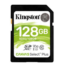 Карта пам`яті SDXC 128GB UHS-I/U3 Class 10 Kingston Canvas Select Plus R100/W85MB/s (SDS2/128GB)