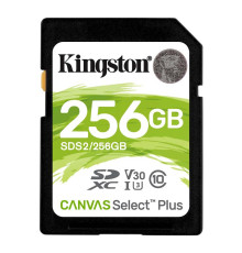 Карта пам`яті SDXC 256GB UHS-I/U3 Class 10 Kingston Canvas Select Plus R100/W85MB/s (SDS2/256GB)