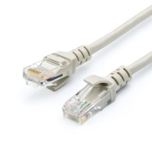 Патч-корд литий, UTP, RJ45, Cat.5e, 0,5m, сірий