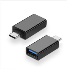 Адаптер Atcom USB Type-C - USB V 3.0 (M/F) Black (11310)