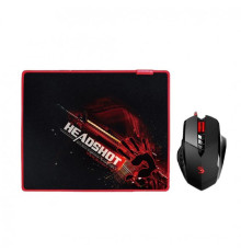Миша A4Tech V7M Bloody Black + килимок Bloody B-071