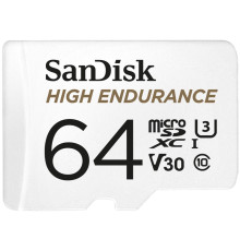 Карта пам`ятi MicroSDXC 64GB UHS-I/U3 Class 10 SanDisk High Endurance R100/W40MB/s + SD-adapter (SDSQQNR-064G-GN6IA)