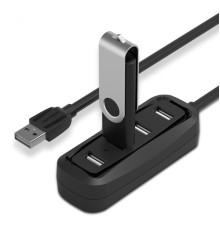 Концентратор Vention USB Hub 4-Port 2.0 Black, 0.5 m (VAS-J43)