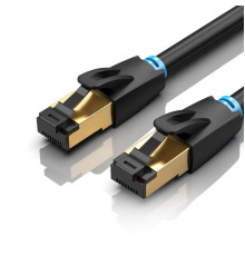 Патч-корд Vention CAT 8 SFTP Ethernet, 1 m, Black (IKABF)
