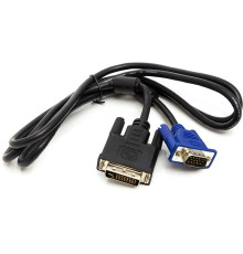 Адаптер PowerPlant (CA911981) DVI-D (М)-VGA(М), 1 м, чорний