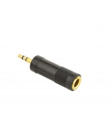 Адаптер Cablexpert 6.35 мм - 3.5 мм (F/M), черный (A-6.35F-3.5M)