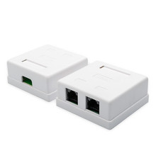 Розетка Atcom (15254) зовнішня UTP 5e 2-порти RJ45