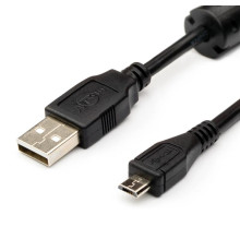 Кабель Atcom USB - micro USB V 2.0 (M/M), 1.8 м, чорний (9175) пакет