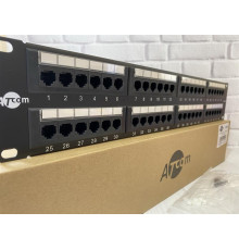 Патч-панель ATcom P5148 19" 48хRJ-45 UTP 2U cat.5е