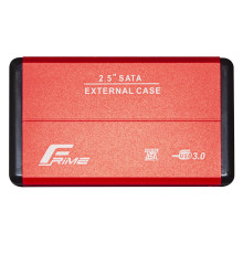 Зовнішня кишеня Frime SATA HDD/SSD 2.5", USB 3.0, Metal, Red (FHE23.25U30)