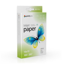 Фотопапір PrintPro глянцевий 200г/м2 10x15см 100арк (PGE2001004R)