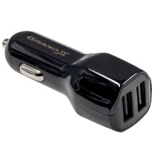 Автомобильное зарядное устройство Grand-X (2USB 2.1A) Black (CH-26)