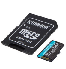 Карта пам`яти MicroSDXC 512GB UHS-I/U3 Class 10 Kingston Canvas Go! Plus R170/W90MB/s + SD-адаптер (SDCG3/512GB)