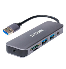 Концентратор USB3.0 D-Link DUB-1325 Black 2хUSB3.0, 1xUSB-C, 1xSD, 1xmicroSD
