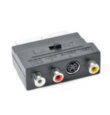 Адаптер Cablexpert SCART - S-Video, 3xRCA (M/F), чорний (CCV-4415) пакет