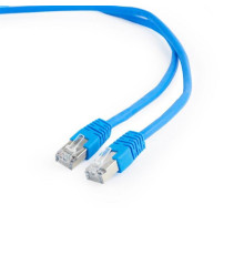 Патч-корд FTP Cablexpert (PP6-1M/B) cat.6, литий, 50u штекер із засувкою, 1м, синій