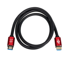 Кабель Atcom HDMI - HDMI V 2.0 (M/M), 4K, 2 м, чорний/червоний (24942) пакет