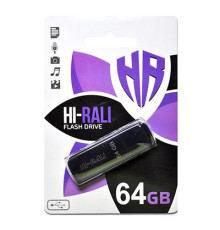 Флеш-накопичувач USB 64GB Hi-Rali Taga Series Black (HI-64GBTAGBK)