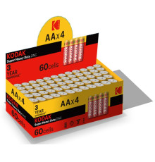 Батарейка Kodak Extra Heavy Duty AA/R06 уп. 4шт, коробка
