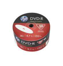 DVD-R HP (69302 /DME00070WIP-3) 4.7GB 16x IJ Print, без шпинделя, 50 шт