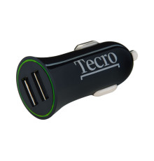 Автомобільний зарядний пристрій Tecro (2USBх2.1A) Black (TCR-0221AB)