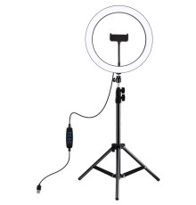 Кільцева USB LED-лампа Puluz PKT3056B 11.8" + штатив 1.1 м (PKT3056B)