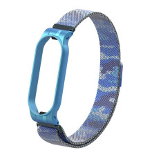 Ремінець Armorstandart Milanese Magnetic Band для Xiaomi Mi Band 5/Mi Band 6 Khaki Blue (ARM56856)