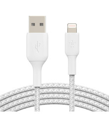Кабель Belkin Braided USB-Lightning, 1м White (CAA002BT1MWH)