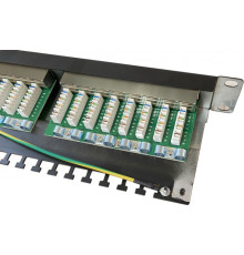 Патч-панель Atcom FP6224 19" 24хRJ-45 FTP 1U cat.6, в зборі