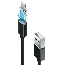 Кабель Grand-X USB - Lightning (M/M), магнітний, 1 м, Black (MG-01L)