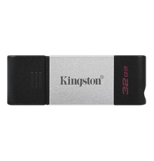 Флеш-накопичувач USB3.2 32GB Type-C Kingston DataTraveler 80 Grey/Black (DT80/32GB)
