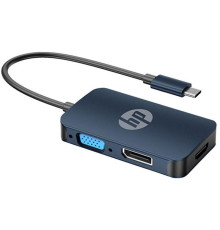 Перехідник HP USB Type-C - DisplayPort+HDMI+VGA (M/F), Black (DHC-CT200)