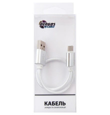 Кабель Dengos USB - USB Type-C (M/M) 0.25 м White (NTK-TC-SHRT-WHITE)