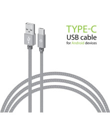 Кабель Intaleo CBGNYT2 USB - USB Type-C (M/M), 2 м, Grey (1283126489143)
