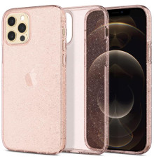Чохол-накладка Spigen Liquid Crystal Glitter для Apple iPhone 12/12 Pro Rose Quartz (ACS01699)